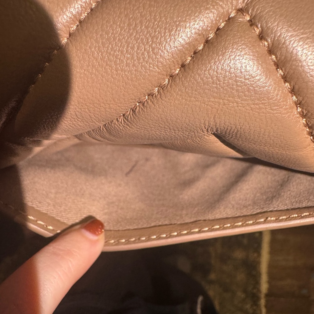 Italian Leather Quilted Wallet Crossbody, Quince, Dark Taupe - Picture 8 of 8